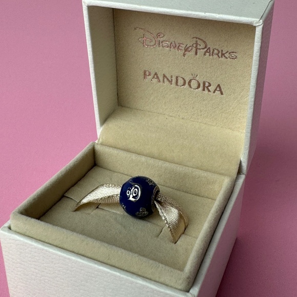 Authentic Disneyland Park 60th Anniversary Pandora Blue enamel pendant - Picture 9 of 11